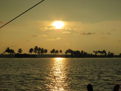 Sunset in the Kerala back waters